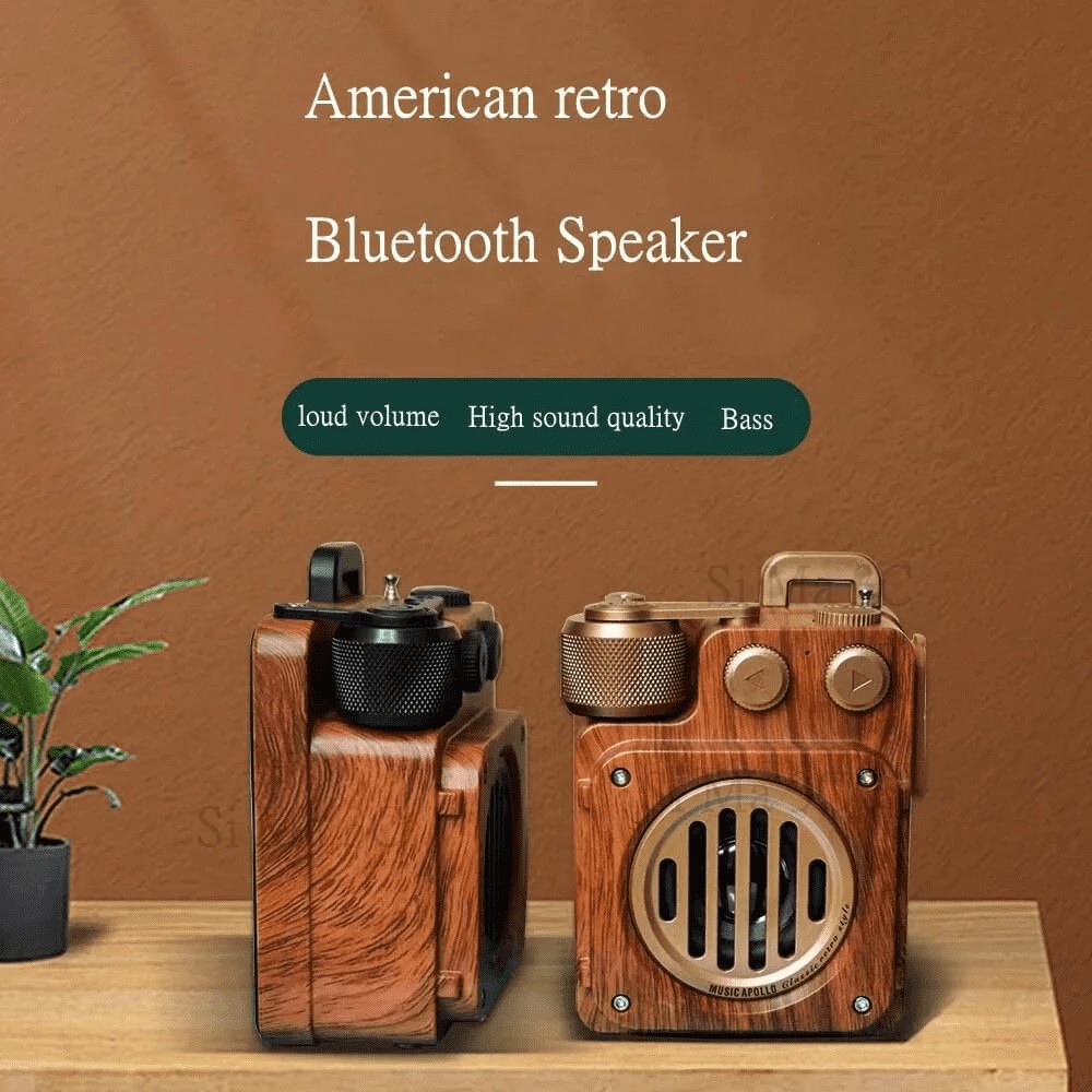 无线电接收器 复古收音机 木质复古风格