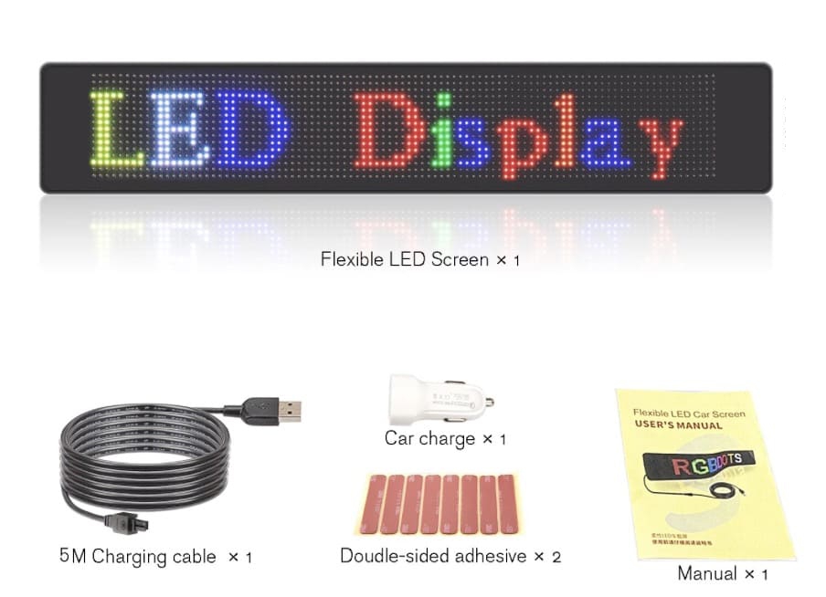 广告面板 LED 显示屏全彩色灵活可编程适用于移动设备