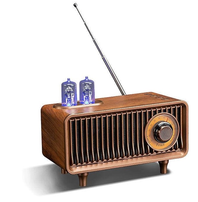 复古木质蓝牙收音机