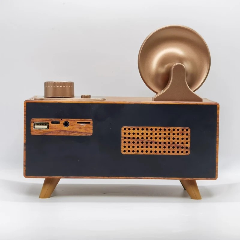旧收音机迷你小型木质复古复古风格设计