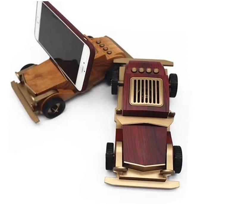 汽车收音机 微型 便携式 老式 复古 木质