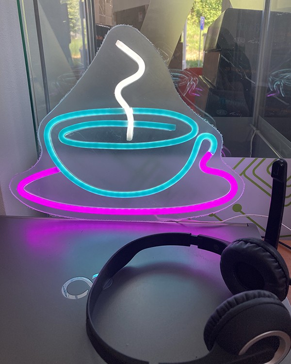 一杯咖啡-LED灯墙画